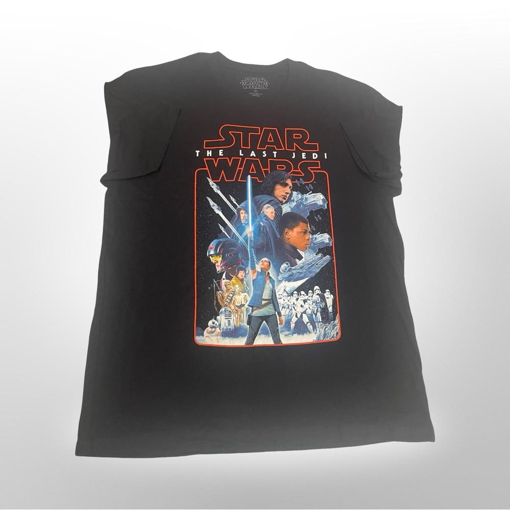 Star Wars Men's T-Shirt Size Extra Large XL two‎ sided graphic t, The Last Jedi